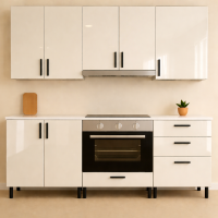 Mobilă Bucatarie MDF lucios Bianco 180 cm