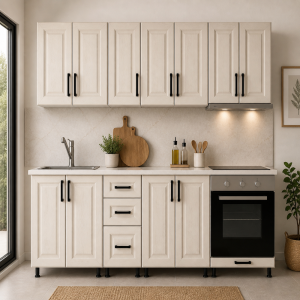 Bucatarie MDF infoliat casmir 260 cm cu blat