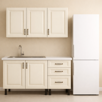 Mobilă Bucătărie MDF infoliat ivoire 120 cm