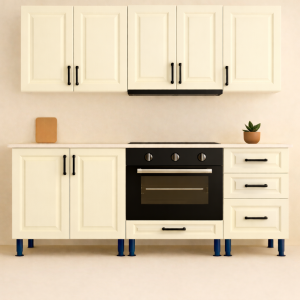 Mobilă Bucatarie MDF infoliat ivoire 180 cm