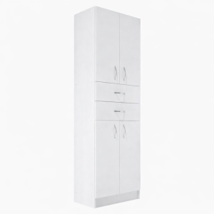 dulap 4usi si 2 sertare alb