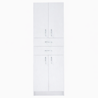 dulap 4usi si 2 sertare alb