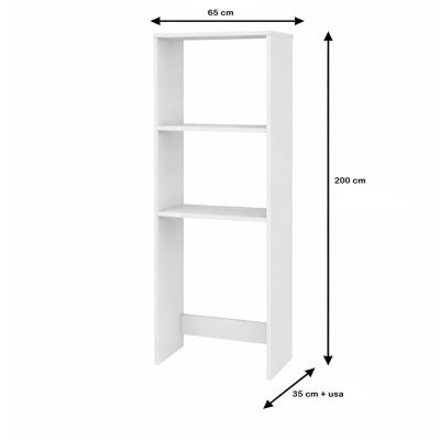 Dulap modern pentru mașina de spălat, 65x35x200 cm,pentru baie și spălătorie.
